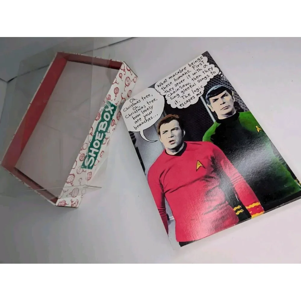 1995 Star Trek Shoebox Greeting Card Single 1 Card & 1 Envelope Holiday Hallmark